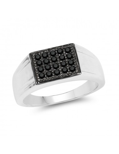 0.30 Carat Genuine Black Diamond .925 Sterling Silver Ring Découvrez la collection