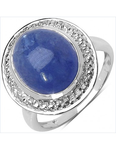 7.10 Carat Genuine Tanzanite .925 Sterling Silver Ring acheter