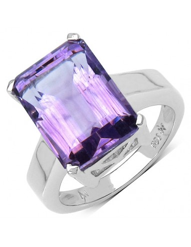 6.10 Carat Genuine Amethyst .925 Sterling Silver Ring Jusqu'à 80% De Réduction