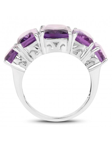 11.10 Carat Genuine Amethyst .925 Sterling Silver Ring en ligne des produits 