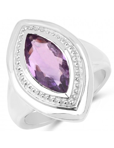 2.00 Carat Genuine Amethyst .925 Sterling Silver Ring chez Cornerstreet bien 