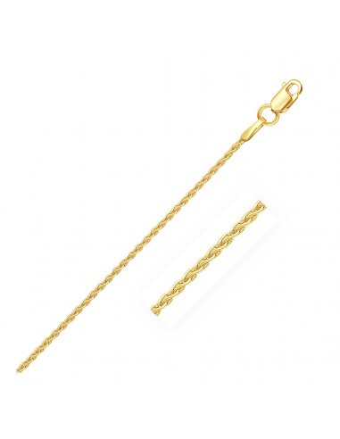 14k Yellow Gold Round Chain 1.2mm vous aussi creer 