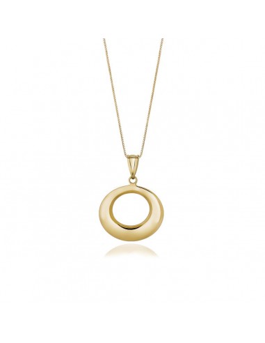 14k Yellow Gold Open Circle Drop Pendant commande en ligne