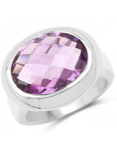 8.25 Carat Genuine Amethyst .925 Sterling Silver Ring En savoir plus