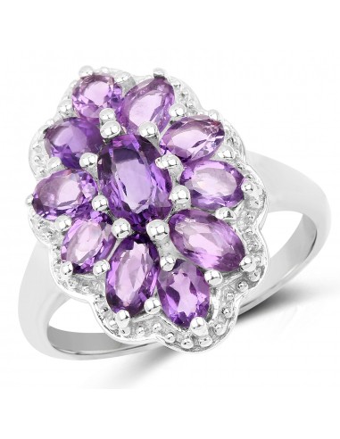 2.23 Carat Genuine Amethyst .925 Sterling Silver Ring sélection de produits